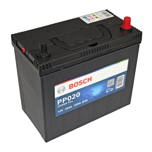 Bosch Power Plus - 12V 45 Ah - autó akkumulátor - jobb+   "ázsiai"vékonysarus