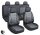 01044 11-teiliges universelles Sitzbezug-Set - 2-fach geteilt, Airbag-kompatibel - schwarz-weiß 203-2BKW