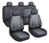 01044 11-teiliges universelles Sitzbezug-Set - 2-fach geteilt, Airbag-kompatibel - schwarz-weiß 203-2BKW
