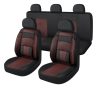 11-teiliges, an 2 Stellen teilbares, universelles Sitzbezug-Set mit Airbag – Schwarz-Rot 203-3BR