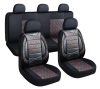 01099 11-teiliges universelles Sitzbezug-Set - 2-fach geteilt, Airbag-kompatibel - schwarz-rot 203-2BR