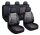 01099 11-teiliges universelles Sitzbezug-Set - 2-fach geteilt, Airbag-kompatibel - schwarz-rot 203-2BR