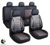 01099 11-teiliges universelles Sitzbezug-Set - 2-fach geteilt, Airbag-kompatibel - schwarz-rot 203-2BR