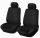 AD9521-2BK 2-teiliges universelles Sitzbezug-Set 1+1 mit Airbag – Schwarz-Schwarz