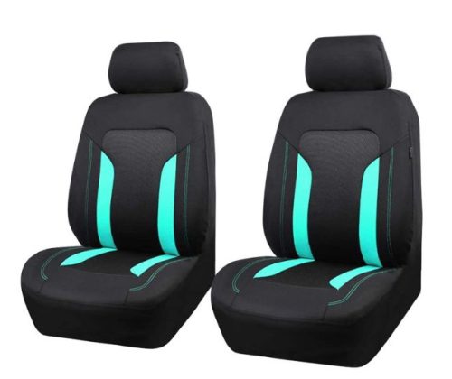 AD9341MT-2F 2-teiliges universelles Sitzbezug-Set 1+1 mit Airbag und Aufbewahrungstasche – Menthol-Schwarz