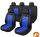 01198 9-teiliges universelles Sitzbezug-Set - 2-fach geteilt, Airbag-kompatibel - blau-schwarz 203-6BBL-AZ