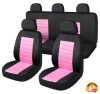 01204 9-teiliges universelles Sitzbezug-Set - 2-fach geteilt, Airbag-kompatibel - pink-schwarz 203-6BP-AZ