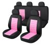 01204 9-teiliges universelles Sitzbezug-Set - 2-fach geteilt, Airbag-kompatibel - pink-schwarz 203-6BP-AZ