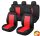 01228 9-teiliges universelles Sitzbezug-Set - 2-fach geteilt, Airbag-kompatibel - rot-schwarz 203-6BR-AZ