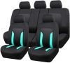 AD9341MT 9-teiliges, teilbares, universelles Sitzbezug-Set mit Airbag und Aufbewahrungstasche – Menthol-Schwarz