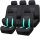 AD9341MT 9-teiliges, teilbares, universelles Sitzbezug-Set mit Airbag und Aufbewahrungstasche – Menthol-Schwarz