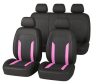 AD9341PK 9-teiliges, teilbares, universelles Sitzbezug-Set mit Airbag und Aufbewahrungstasche – Pink-Schwarz