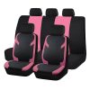 AD9549PK 9-teiliges, an 2 Stellen teilbares, universelles Sitzbezug-Set mit Airbag – Pink-Schwarz