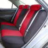 9-teiliges, an 2 Stellen teilbares, universelles Sitzbezug-Set mit Airbag – Rot-Schwarz AD008R