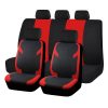 AD9549RD 9-teiliges, an 2 Stellen teilbares, universelles Sitzbezug-Set mit Airbag – Rot-Schwarz