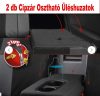 9-teiliges, an 2 Stellen teilbares, universelles Sitzbezug-Set mit Airbag – Grau-Schwarz AD008G