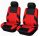 AD9521-2FR 2-teiliges universelles Sitzbezug-Set 1+1 mit Airbag – Rot-Schwarz