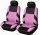 AD9521-2FP 2-teiliges universelles Sitzbezug-Set 1+1 mit Airbag – Pink-Schwarz