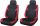 AD9549RD-2F 2-teiliges universelles Sitzbezug-Set 1+1 mit Airbag – Rot-Schwarz
