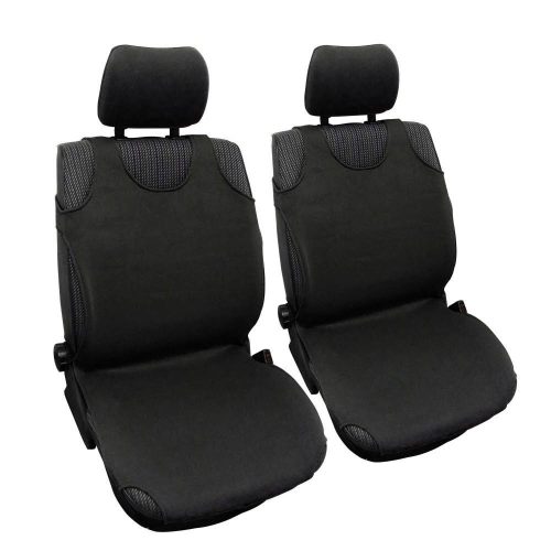 2-teiliges Trikot-Sitzbezug-Set – Dünnes Material – Schwarz
