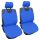 2-teiliges Trikot-Sitzbezug-Set – Dünnes Material – Blau