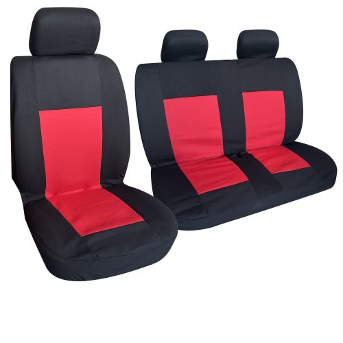 01679 1+2 Lieferwagen-Sitzbezug – Schwarz-Rot