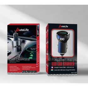   13061 ECO PACK 04AC Schnellladegerät mit Digitalem Voltmeter - USB/USB-C Anschluss - 100W