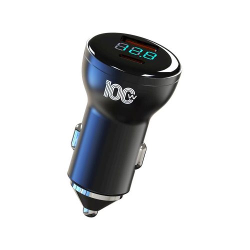 13061 ECO PACK 04AC Schnellladegerät mit Digitalem Voltmeter - USB/USB-C Anschluss - 100W