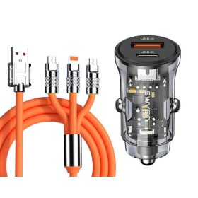   13115 Schnellladegerät USB/USB-C + 3-in-1 Ladegerät mit verschiedenen Steckern - 6A 120W 12-24V