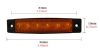 25187 Breitenleuchte 6LED - Rot - E-Kennzeichnung - 12-24V