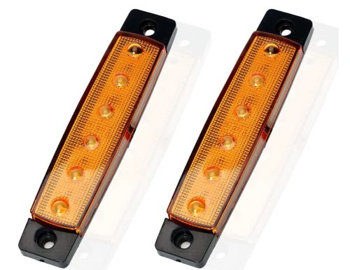 25194 Breitenleuchte 6LED - Gelb - E-Kennzeichnung - 12-24V