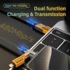 12224 4-in-1 5A 60 W Multifunktionsladekabel und Datenkabel, vergoldet 4IN1GOLD