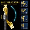 12224 4-in-1 5A 60 W Multifunktionsladekabel und Datenkabel, vergoldet 4IN1GOLD