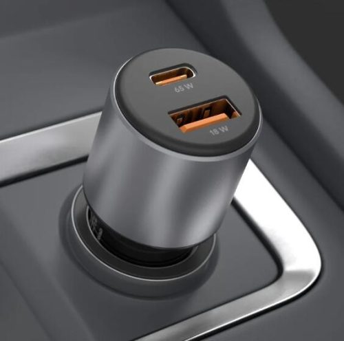  02AC Autós Gyorstöltő 100W – USB & USB-C 12/24V