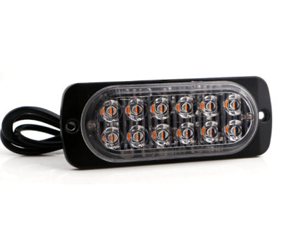 18059 W13891-2 8LED-es stroboszkóp sárga - E jel - 12-24V