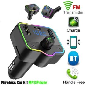   FM/Bluetooth transmitter - 2USB+TYPE-C+voltmérő - M40 - 12/24V