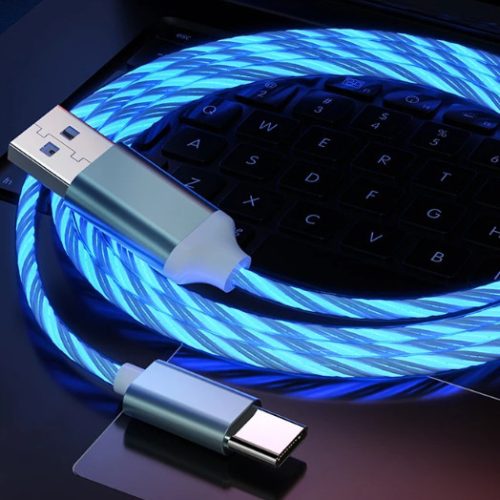 TYPE-C beleuchtetes LED-Ladekabel - in Blau