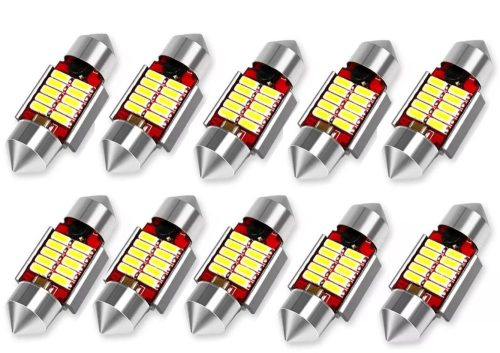 SMD-ROOF-10SMD-36 - 10db-os 36MM Szofita Led 12V hűtőbordás CANBUS