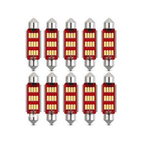   SMD-ROOF-10SMD-39 - 10db-os 39MM Szofita Led 12V hűtőbordás CANBUS