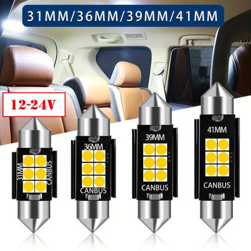 SMD-ROOF-3030-39-2 - 2er-Set 39MM-3030-6SMD Sofitte - CANBUS - 12-24V mit Kühlkörpern