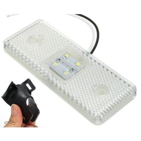   6 LED-es szélességjelző tartóval - fehér 12-24V - NEM E jeles