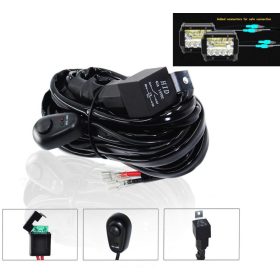   Autós Reflektor, Munkalámpa, DRL kapcsoló szett 12V 100Watt