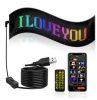 Matrix Pixel LED panel, Bluetooth vezérlés, Alkalmazással programozható, 16x64 LED, 9.5x37.5cm, vízálló