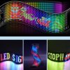 Matrix Pixel LED panel, Bluetooth vezérlés, Alkalmazással programozható, 16x64 LED, 9.5x37.5cm, vízálló