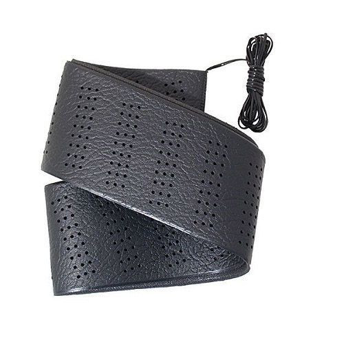 Schnürbarer Leder-Look Lenkradschutz KV-HB6077K-B