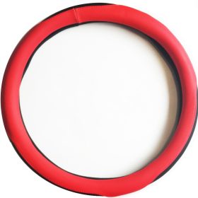   Műbőr szellőző kormányvédő fekete - piros KV-HB27949 BK/R