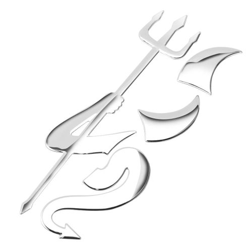 33083 Teufel-Aufkleber - Teufel-Aufkleber Chrom 4616