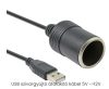  A15163-1 USB-port 12V autós szivargyújtó aljzathoz, átalakító adapter kábel