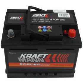 Kraftmann - 12v 55ah - autó akkumulátor - jobb+ *alacsony