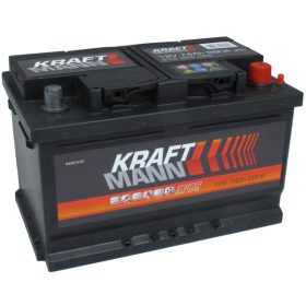 Kraftmann - 12v 74ah - autó akkumulátor - jobb+ *alacsony